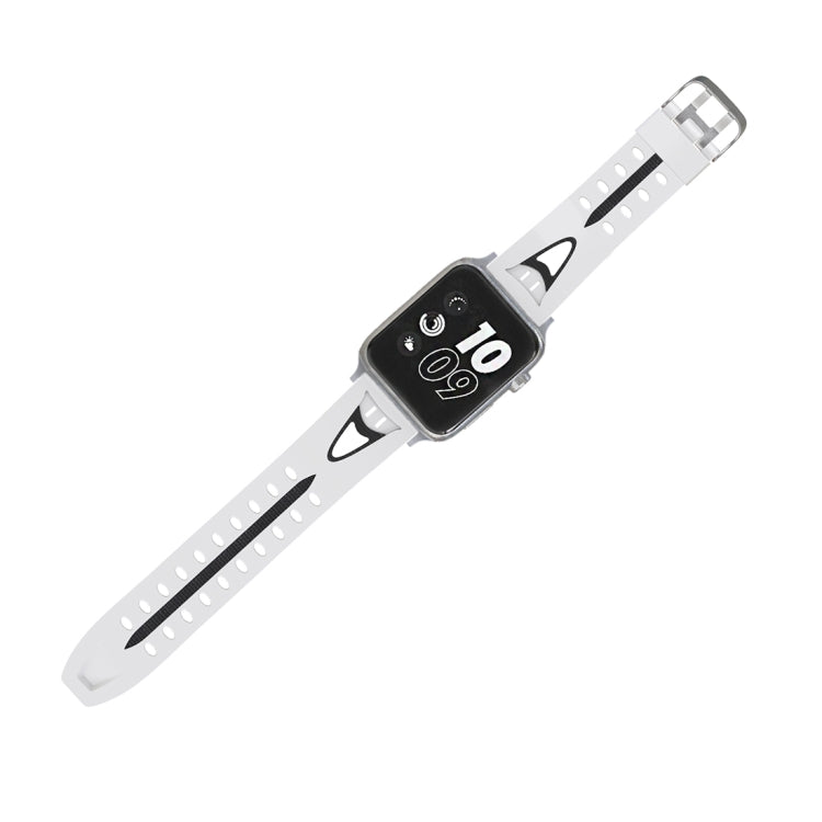 Lisslune | For Apple Watch Series 3 & 2 & 1 38mm Fashion Smiley Face Pattern Silicone Watch Band (White)