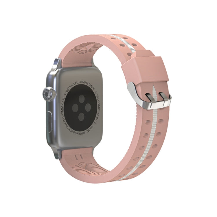 Lisslune | For Apple Watch Series 3 & 2 & 1 38mm Fashion Smiley Face Pattern Silicone Watch Band (Pink)