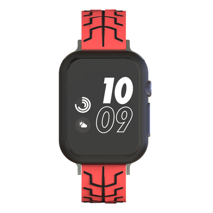 Lisslune | For Apple Watch Series 3 & 2 & 1 38mm Fashion Herringbone Pattern Silicone Watch Band (Red)