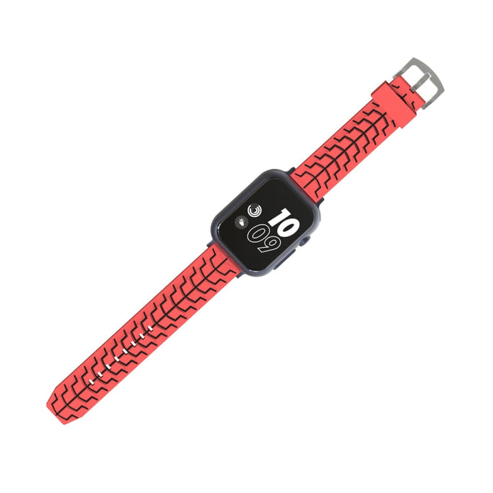 Lisslune | For Apple Watch Series 3 & 2 & 1 38mm Fashion Herringbone Pattern Silicone Watch Band (Red)