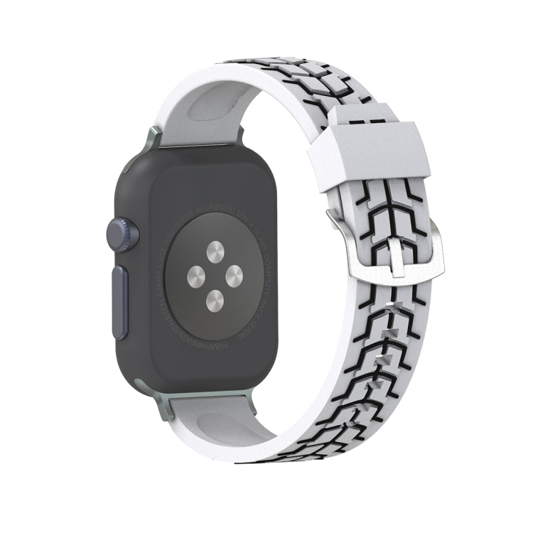 Lisslune | For Apple Watch Series 3 & 2 & 1 38mm Fashion Herringbone Pattern Silicone Watch Band (White)