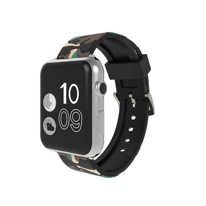 Lisslune | For Apple Watch Series 3 & 2 & 1 38mm Fashion Camouflage Pattern Silicone Watch Band (Apricot)