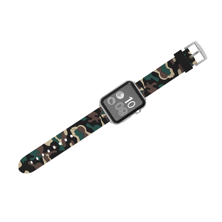 Lisslune | For Apple Watch Series 3 & 2 & 1 38mm Fashion Camouflage Pattern Silicone Watch Band (Apricot)
