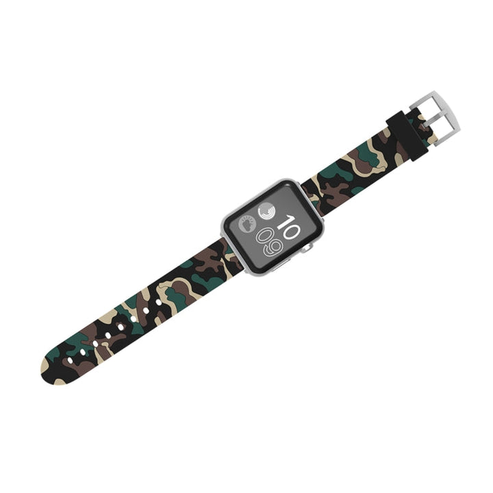 Lisslune | For Apple Watch Series 3 & 2 & 1 38mm Fashion Camouflage Pattern Silicone Watch Band (Apricot)
