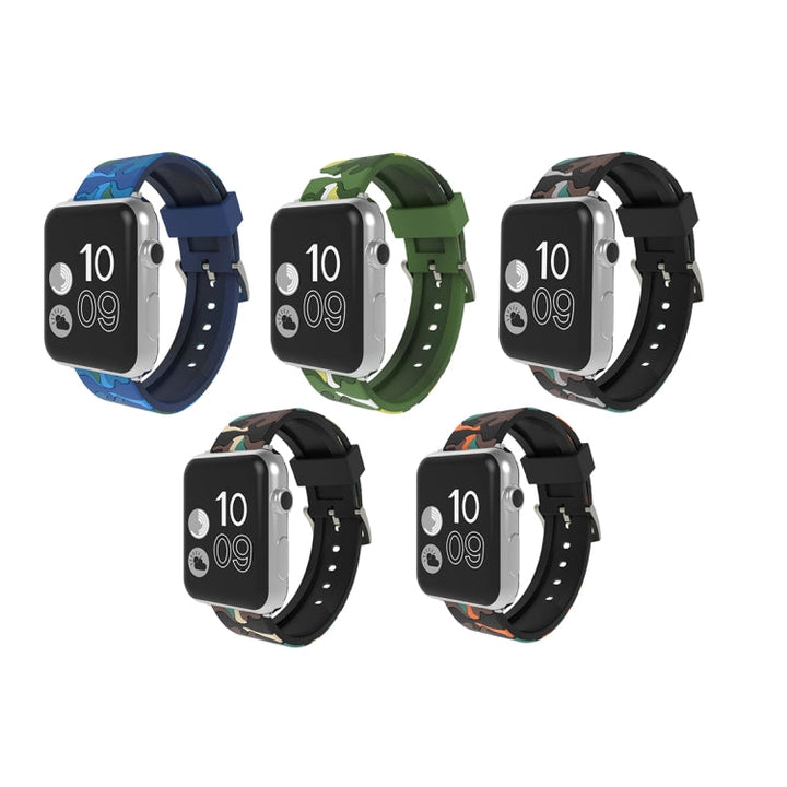 Lisslune | For Apple Watch Series 3 & 2 & 1 38mm Fashion Camouflage Pattern Silicone Watch Strap (White)