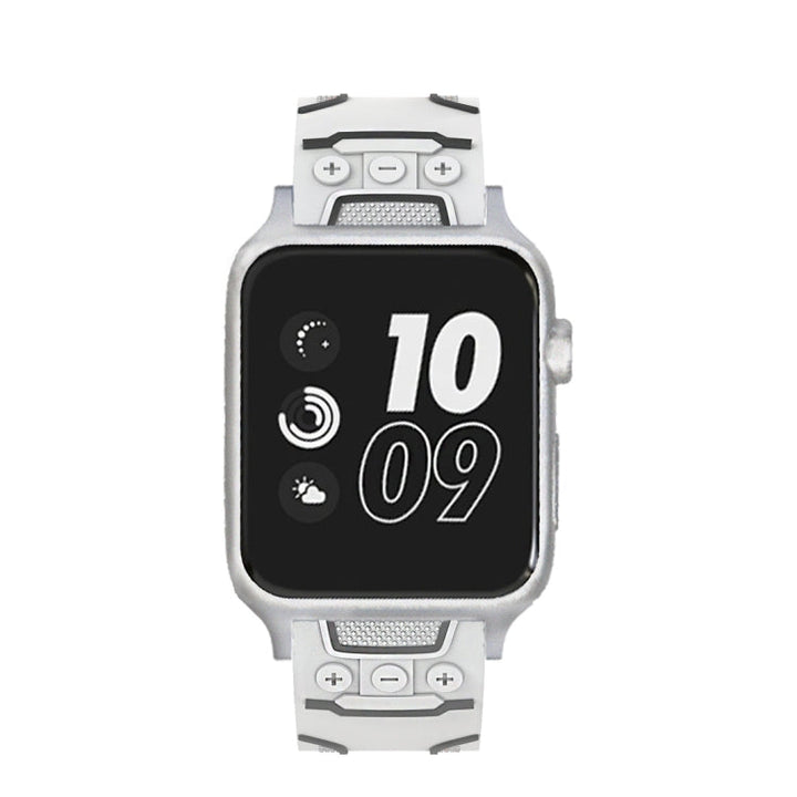 Lisslune | For Apple Watch Series 3 & 2 & 1 38mm Fashion Electrocardiogram Pattern Silicone Watch Band (White)