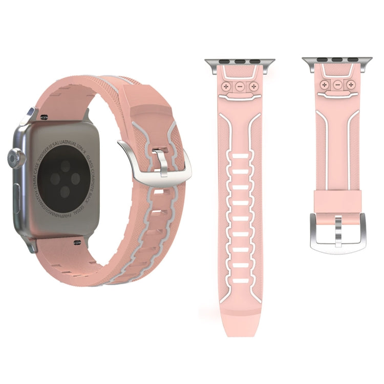 Lisslune | For Apple Watch Series 3 & 2 & 1 38mm Fashion Electrocardiogram Pattern Silicone Watch Band (Pink)