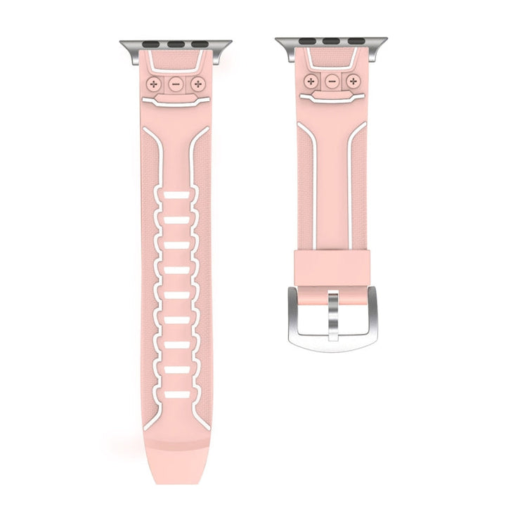 Lisslune | For Apple Watch Series 3 & 2 & 1 38mm Fashion Electrocardiogram Pattern Silicone Watch Band (Pink)