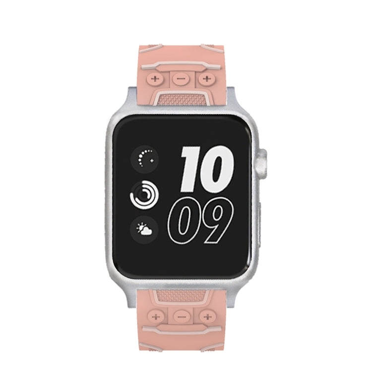 Lisslune | For Apple Watch Series 3 & 2 & 1 38mm Fashion Electrocardiogram Pattern Silicone Watch Band (Pink)