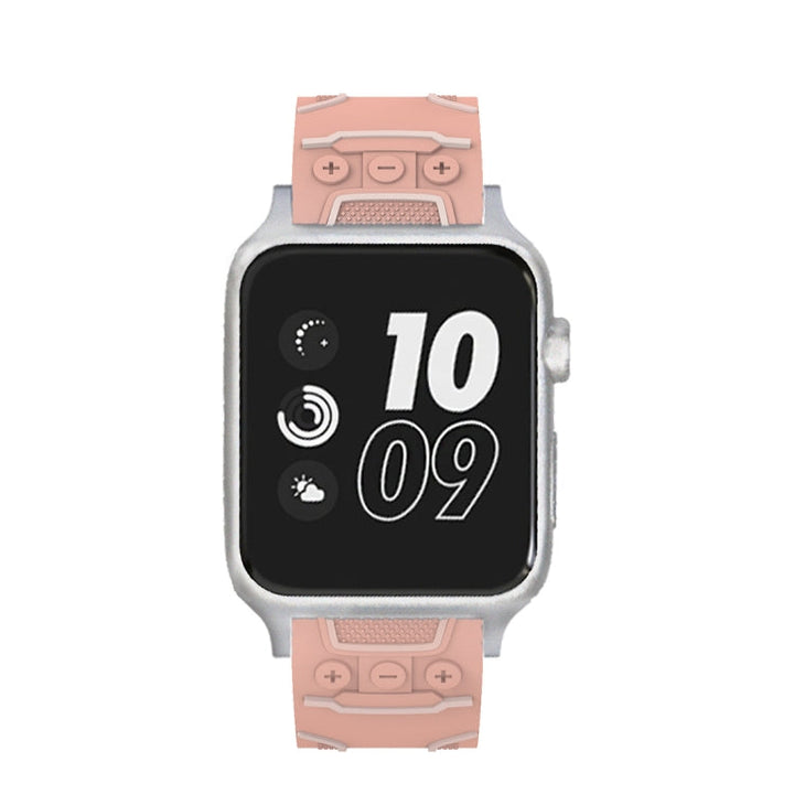 Lisslune | For Apple Watch Series 3 & 2 & 1 38mm Fashion Electrocardiogram Pattern Silicone Watch Band (Pink)
