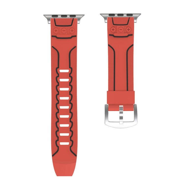 Lisslune | For Apple Watch Series 3 & 2 & 1 38mm Fashion Electrocardiogram Pattern Silicone Band (Red)