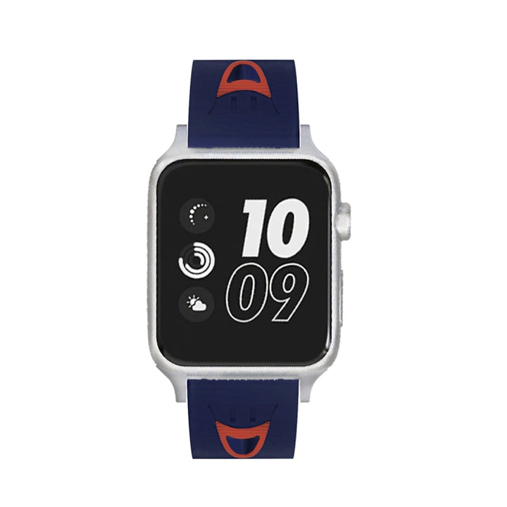 Lisslune | For Apple Watch Series 3 & 2 & 1 42mm Fashion Smiley Face Pattern Silicone Strap (Blue+Red)