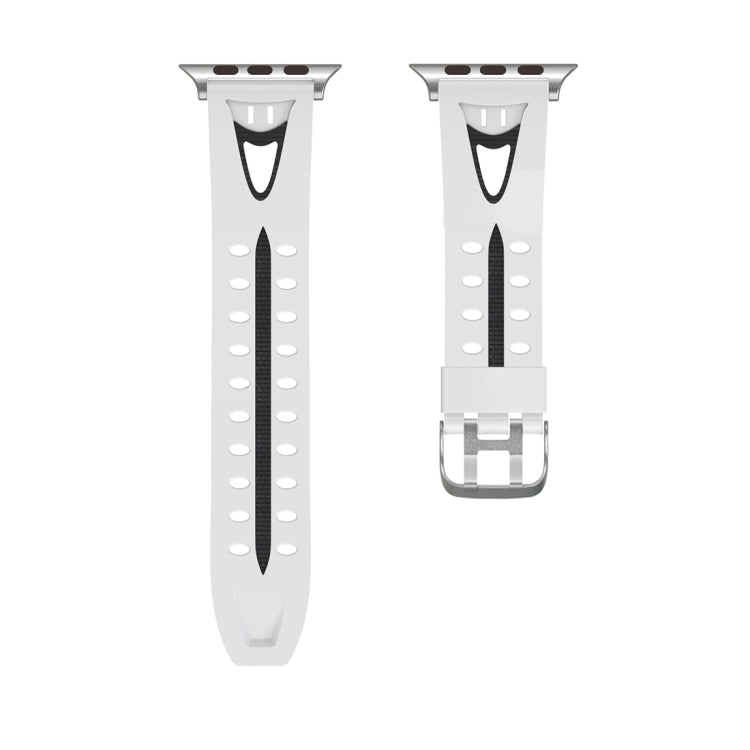 Lisslune | For Apple Watch Series 3 & 2 & 1 42mm Fashion Smiley Face Pattern Silicone Watch Strap (White)