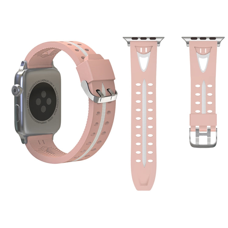 Lisslune | For Apple Watch Series 3 & 2 & 1 42mm Fashion Smiling Face Pattern Silicone Watch Band (Pink)