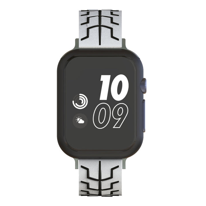 Lisslune | For Apple Watch Series 3 & 2 & 1 42mm Fashion Herringbone Pattern Silicone Watch Band (White)