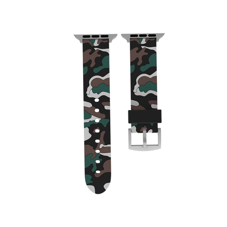 Lisslune | For Apple Watch Series 3 & 2 & 1 42mm Fashion Camouflage Pattern Silicone Watch Band (White)