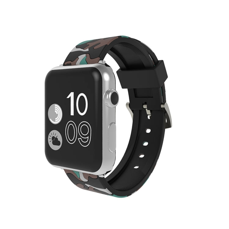 Lisslune | For Apple Watch Series 3 & 2 & 1 42mm Fashion Camouflage Pattern Silicone Watch Band (White)