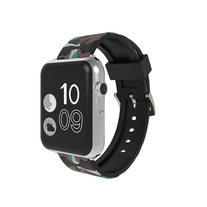 Lisslune | For Apple Watch Series 3 & 2 & 1 42mm Fashion Camouflage Pattern Silicone Watch Band (White)