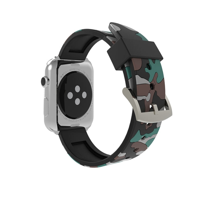 Lisslune | For Apple Watch Series 3 & 2 & 1 42mm Fashion Camouflage Pattern Silicone Watch Band (White)