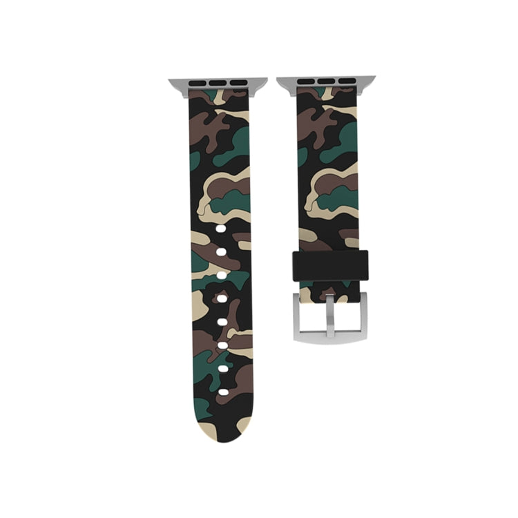 Lisslune | For Apple Watch Series 3 & 2 & 1 42mm Fashion Camouflage Pattern Silicone Watch Band (Apricot)