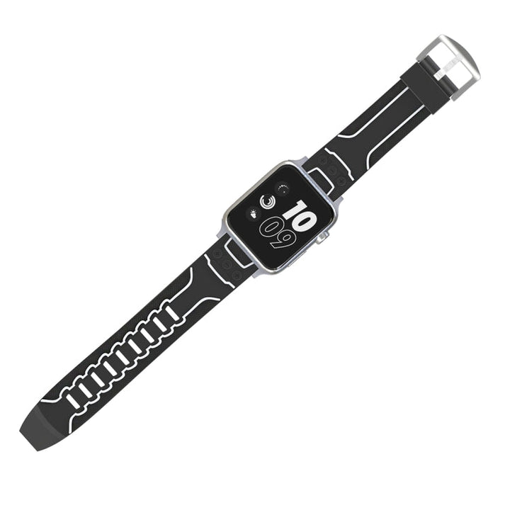 Lisslune | For Apple Watch Series 3 & 2 & 1 42mm Fashion Electrocardiogram Pattern Silicone Watch Strap (Black+White)