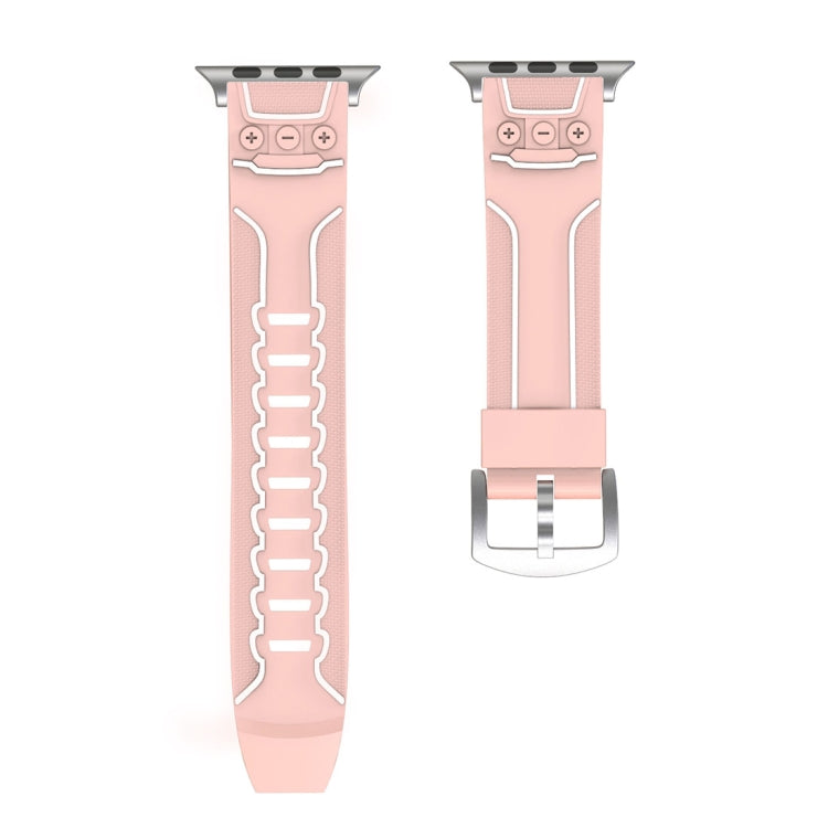 Lisslune | For Apple Watch Series 3 & 2 & 1 42mm Fashion Electrocardiogram Pattern Silicone Band (Pink)