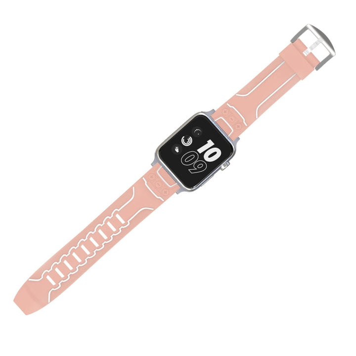 Lisslune | For Apple Watch Series 3 & 2 & 1 42mm Fashion Electrocardiogram Pattern Silicone Band (Pink)