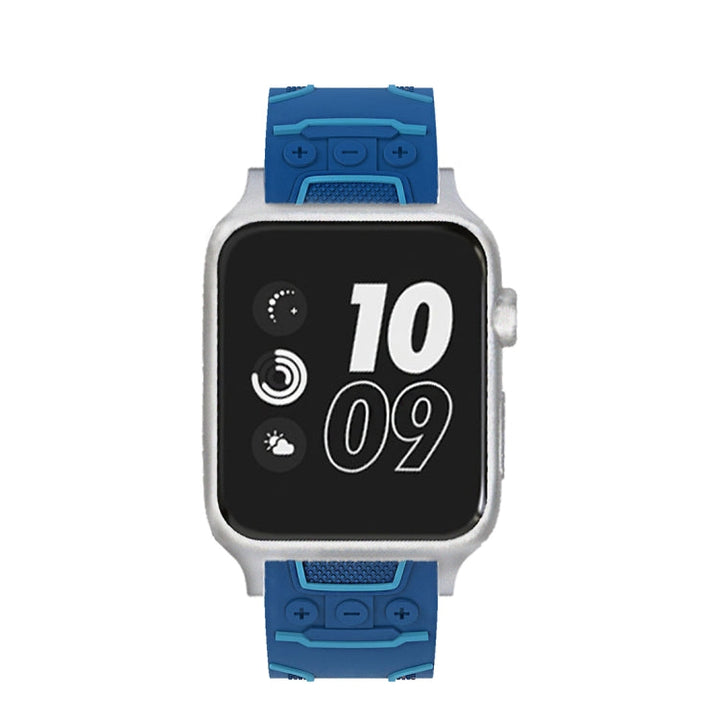 Lisslune | For Apple Watch Series 3 & 2 & 1 42mm Fashion Electrocardiogram Pattern Silicone Watch Band (Blue)