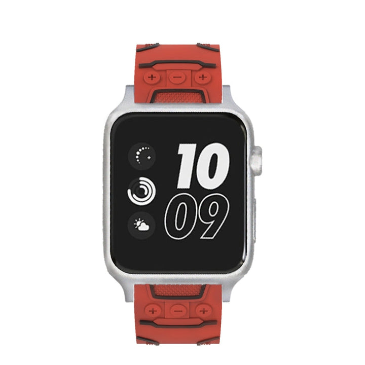 Lisslune | For Apple Watch Series 3 & 2 & 1 42mm Fashion Electrocardiogram Pattern Silicone Watch Band (Red)