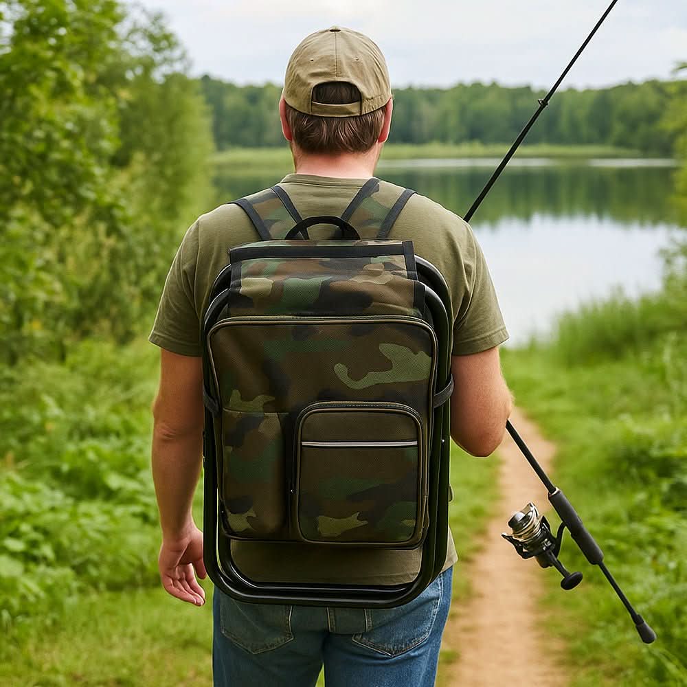 Lisslune | 3-in-1 Backpack with Folding Chair & Cooler Compartment for Outdoor Adventures