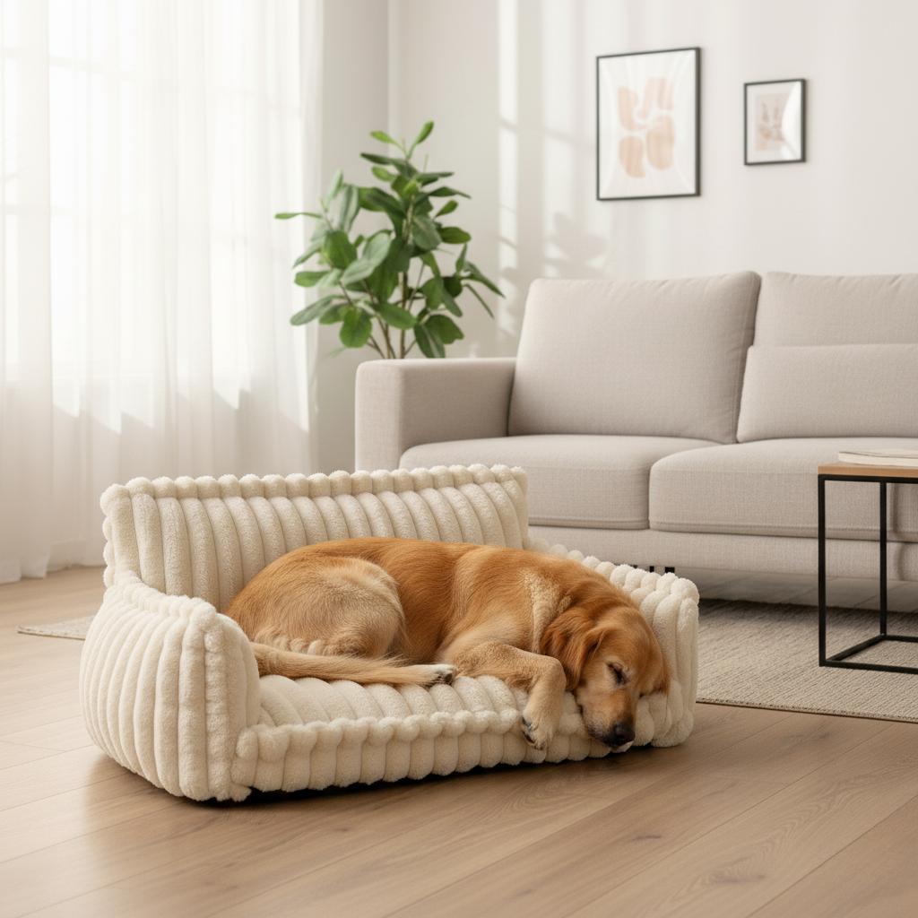 Lisslune | Orthopedic Dog Sofa with Washable Plush Cover