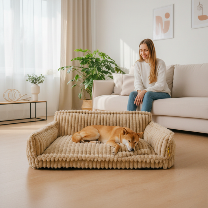 Lisslune | Orthopedic Dog Sofa with Washable Plush Cover