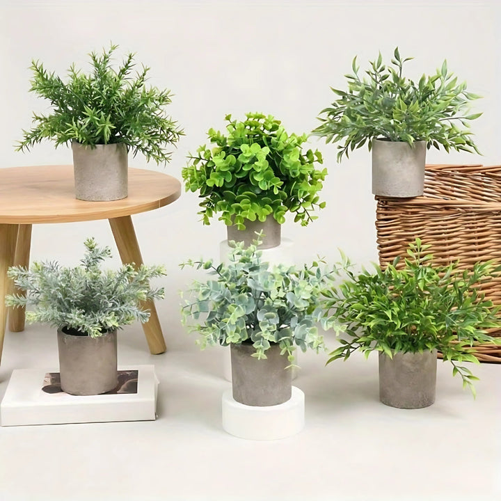 Lisslune | Leafora Artificial Plants in Modern Pots Decor | 3pcs Set