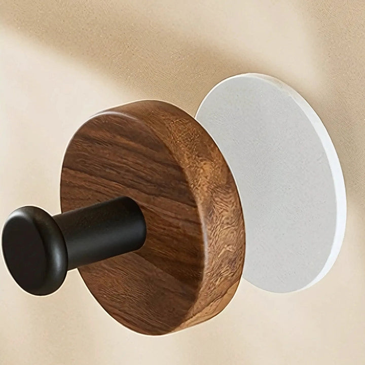Lisslune | Chic Round Self-Adhesive Timber Wall Hook Piece