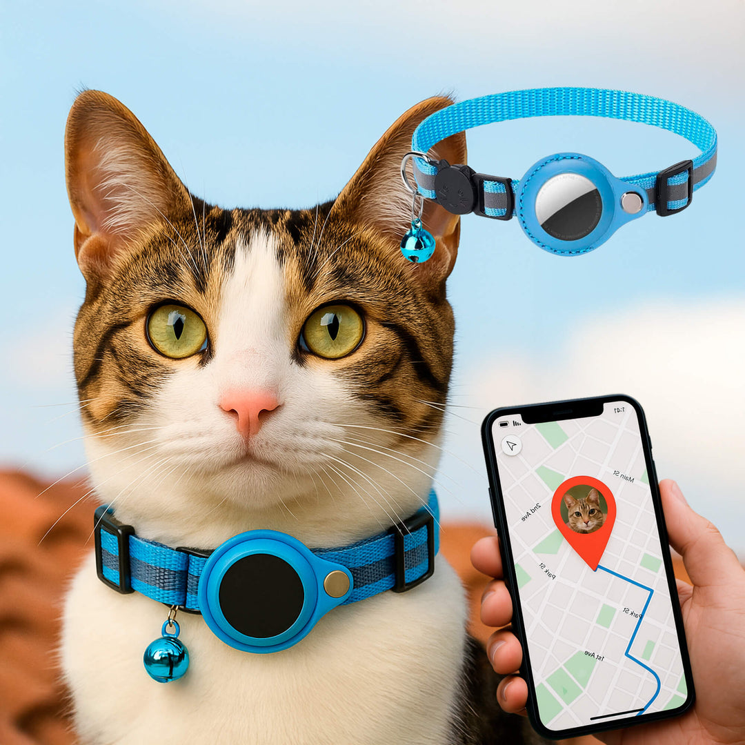 Lisslune | Cat GPS Tracker Collar | Quick Release Closure, Reflective Design & Durable for Outdoor Safety Adventures