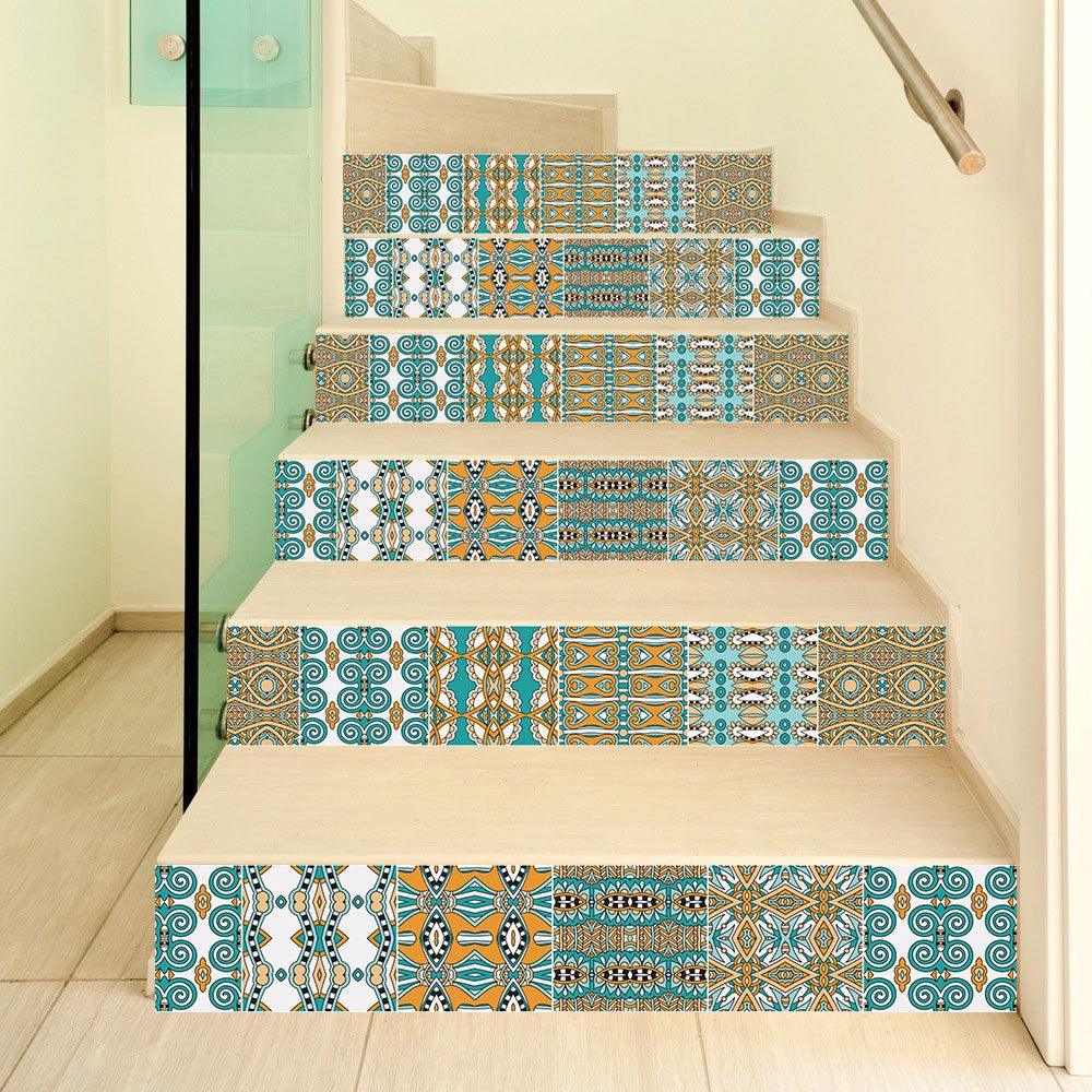 Lisslune | Transform your stairs with stylish abstract geometric decals