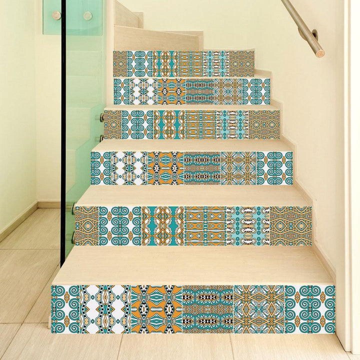 Lisslune | Transform your stairs with stylish abstract geometric decals