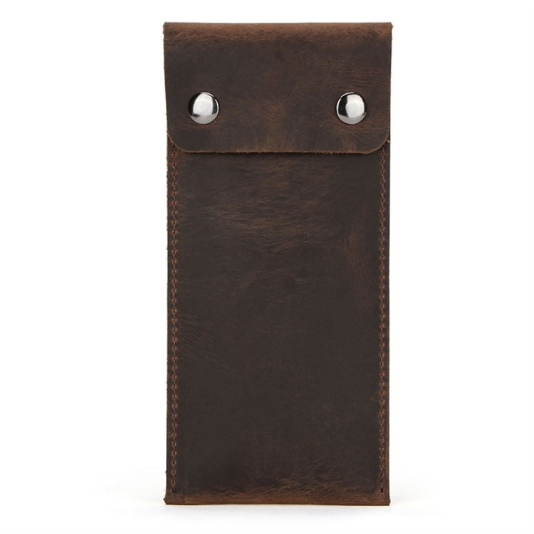 Lisslune | CONTACT FAMILY CF1110 Universal Crazy Horse Leather Watch Protective Case Storage Bag for Apple Watch (Coffee)