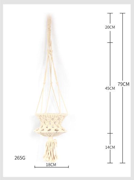 Lisslune | Rustic Beige Handwoven Macramé Plant Hanger