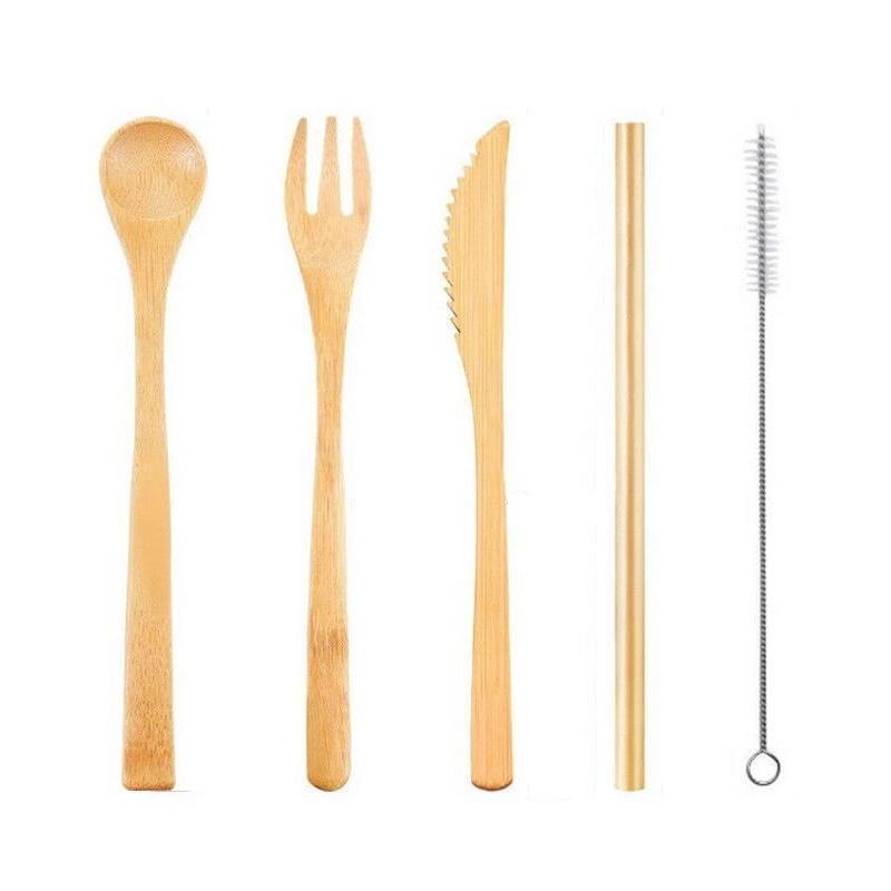 Lisslune | Portable Bamboo Cutlery Set (5 pcs)