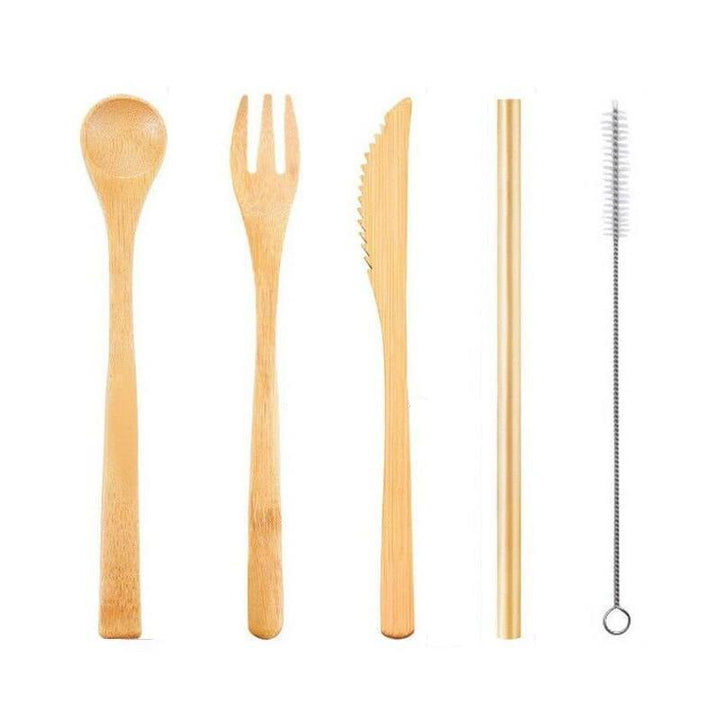 Lisslune | Portable Bamboo Cutlery Set (5 pcs)