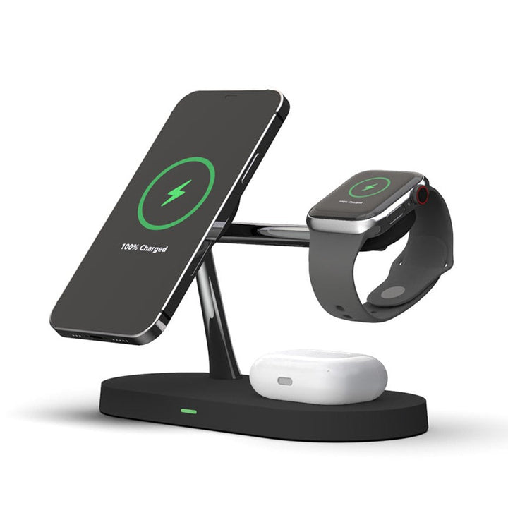 Lisslune | 4-in-1 Wireless Charging Station - Magnetic Qi Charger for Phone, Watch & Earbuds