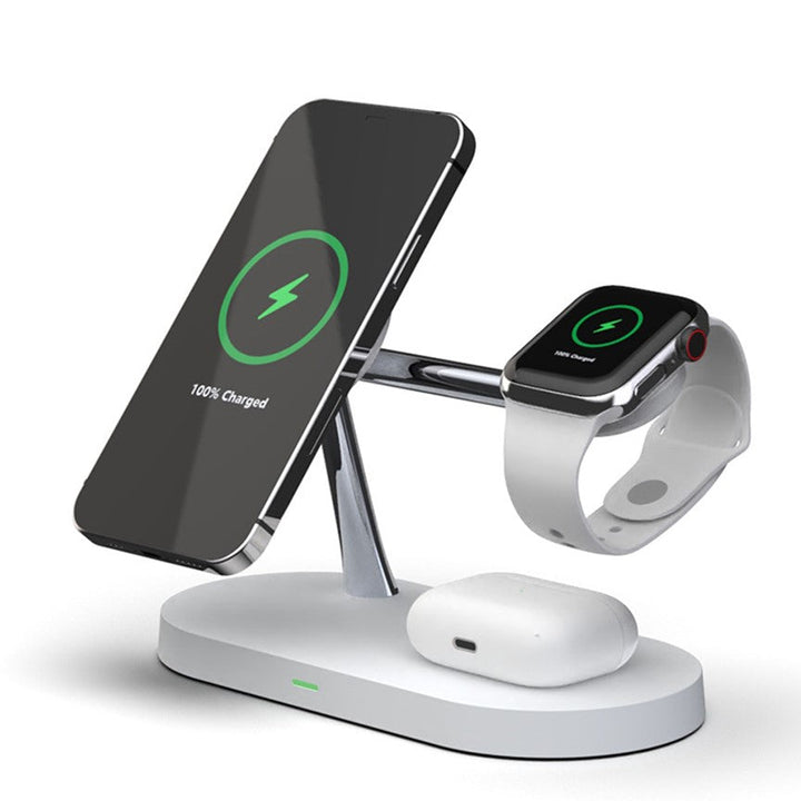 Lisslune | 4-in-1 Wireless Charging Station - Magnetic Qi Charger for Phone, Watch & Earbuds