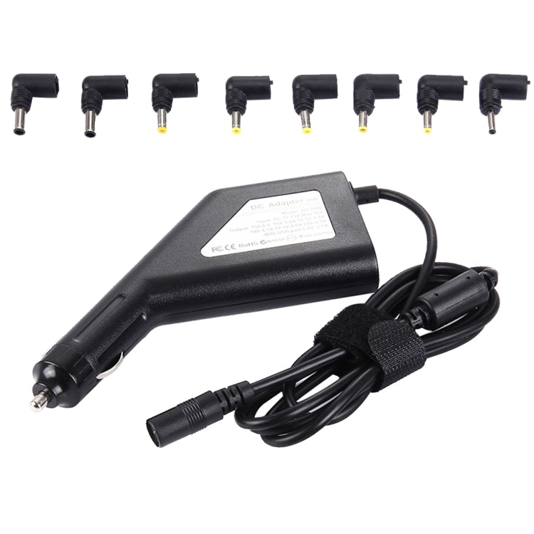Lisslune | Laptop Notebook Power 90W Universal Car Charger with 8 Power Adapters & 1 USB Port for Samsung, Sony, Asus, Acer, IBM, HP, Lenovo (Black)