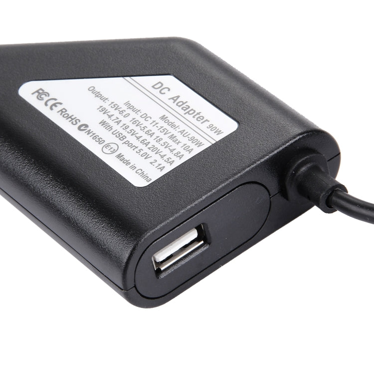 Lisslune | Laptop Notebook Power 90W Universal Car Charger with 8 Power Adapters & 1 USB Port for Samsung, Sony, Asus, Acer, IBM, HP, Lenovo (Black)