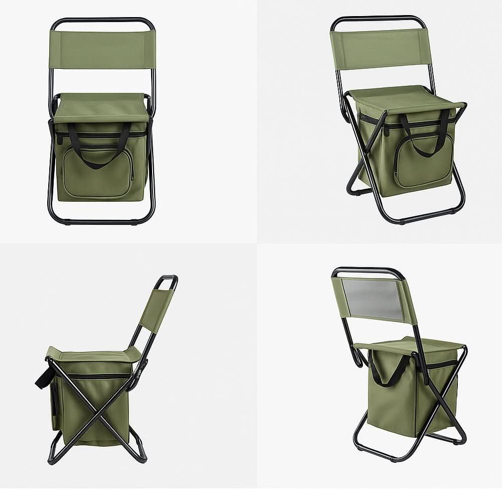 Lisslune | Folding chair with integrated cooler bag for outdoor adventures