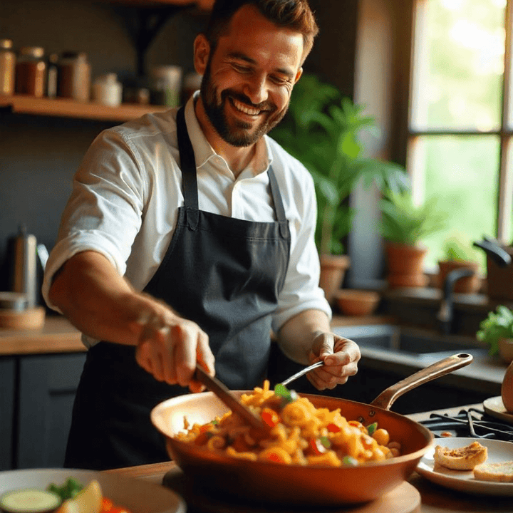 Lisslune | Professional Copper Pan with Non-Stick Coating & Fast Heat Conduction