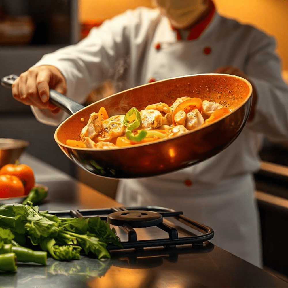 Lisslune | Professional Copper Pan with Non-Stick Coating & Fast Heat Conduction