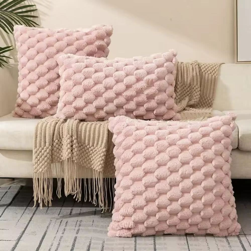 Lisslune | Cushion cover made of cotton blend with fluffy 3D feel