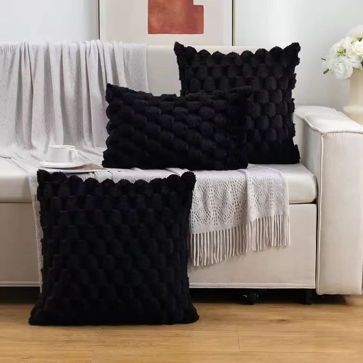 Lisslune | Cushion cover made of cotton blend with fluffy 3D feel